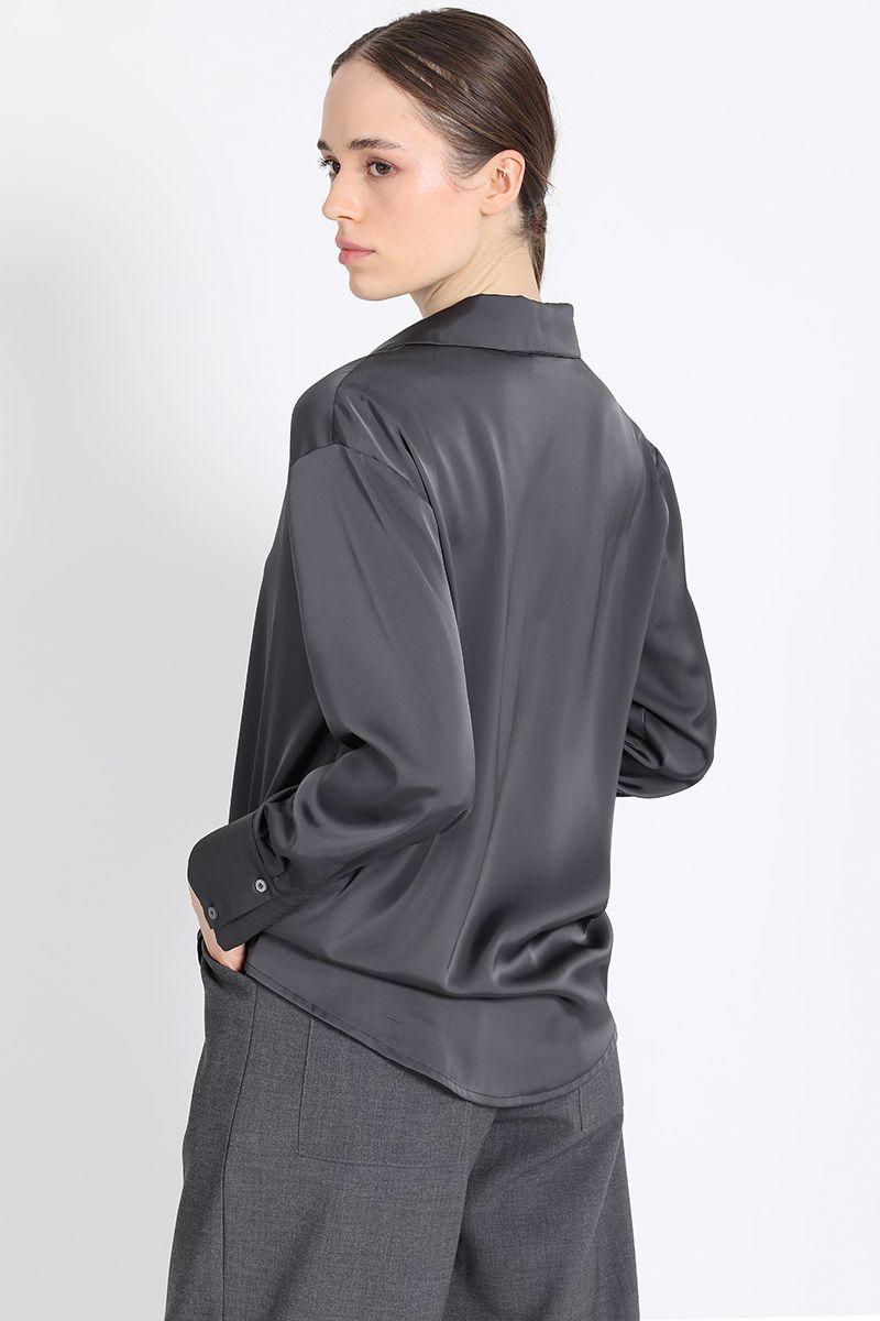 Blusa Camisera Satin Negro Liola-5