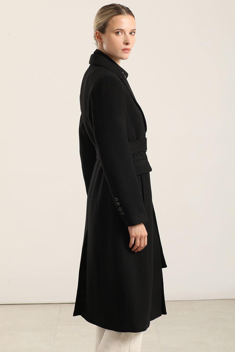 Abrigo Largo Lazada, Muflon Negro Liola-2