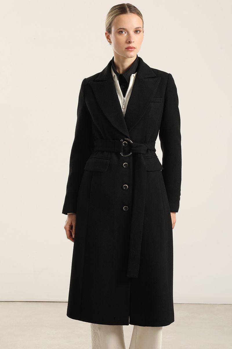 Abrigo Largo Lazada, Muflon Negro Liola-3