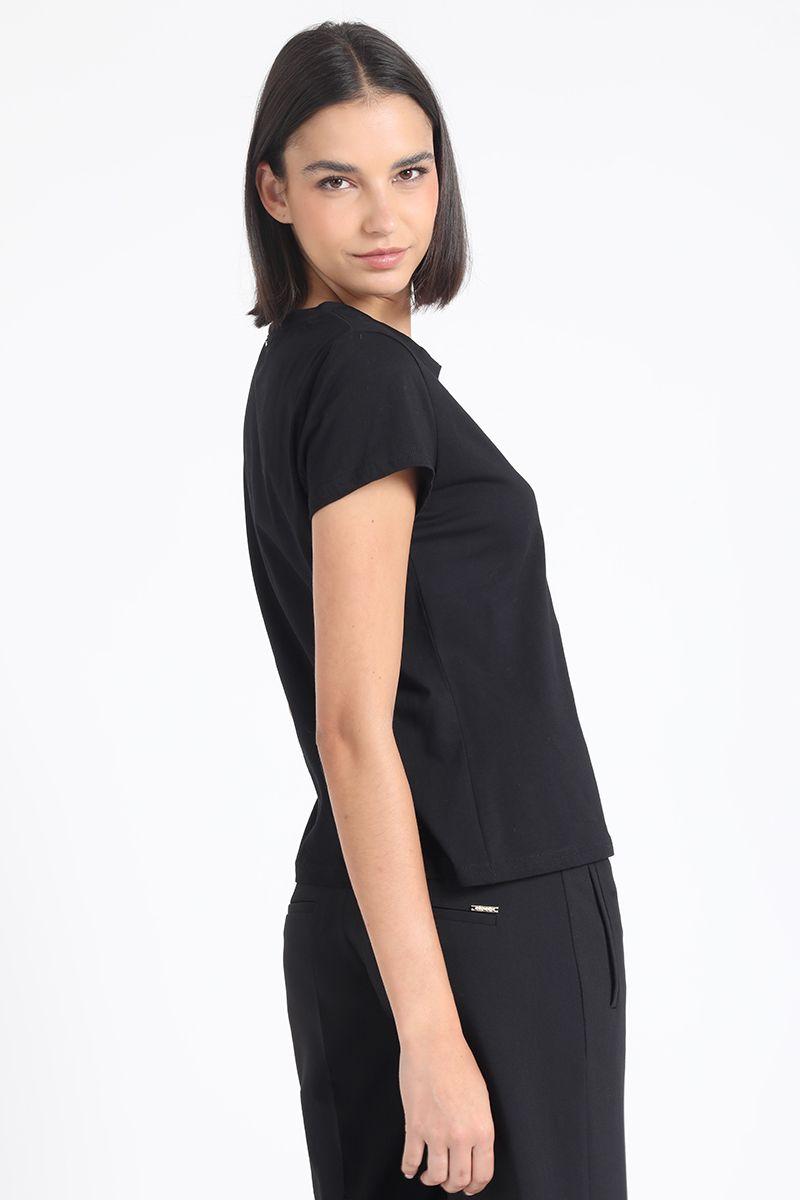 Polera Algodón, Estampado Leopardo, Negro Liola-3