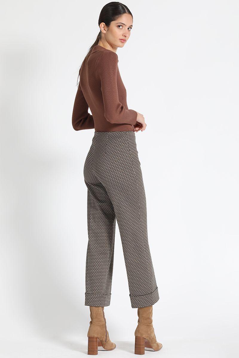 Pantalón Recto Fantasia Café Liola-3