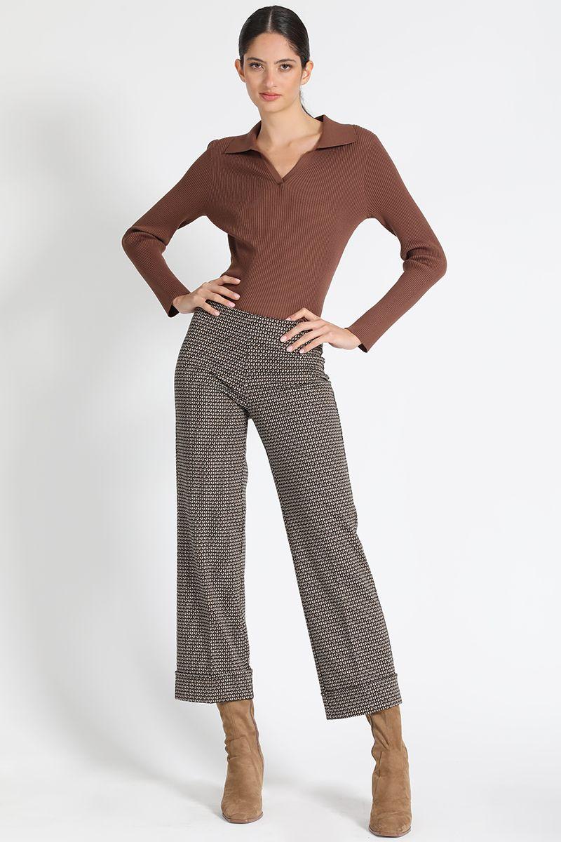 Pantalón Recto Fantasia Café Liola-4