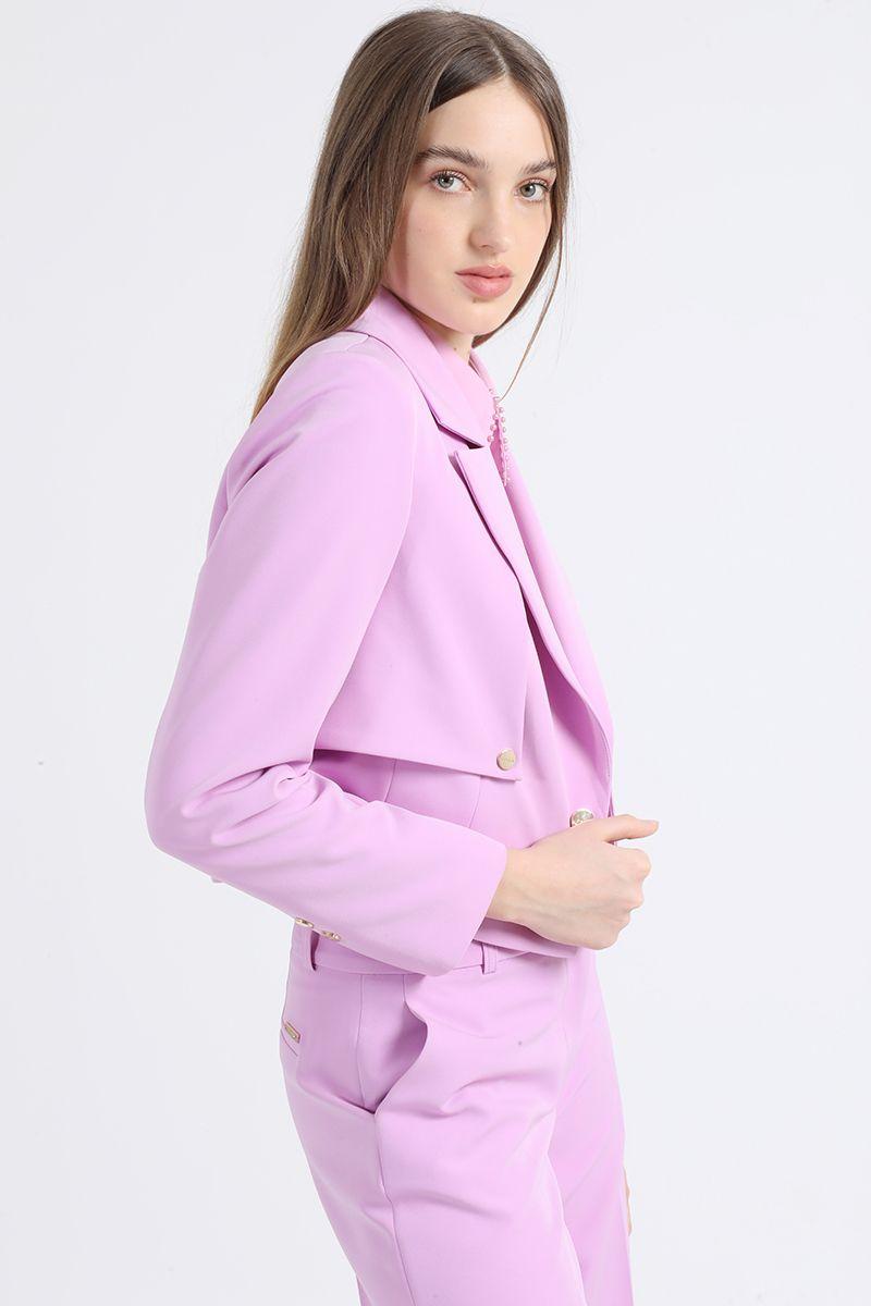 Blazer Cropped Tipo Trench, Lila Liola-5