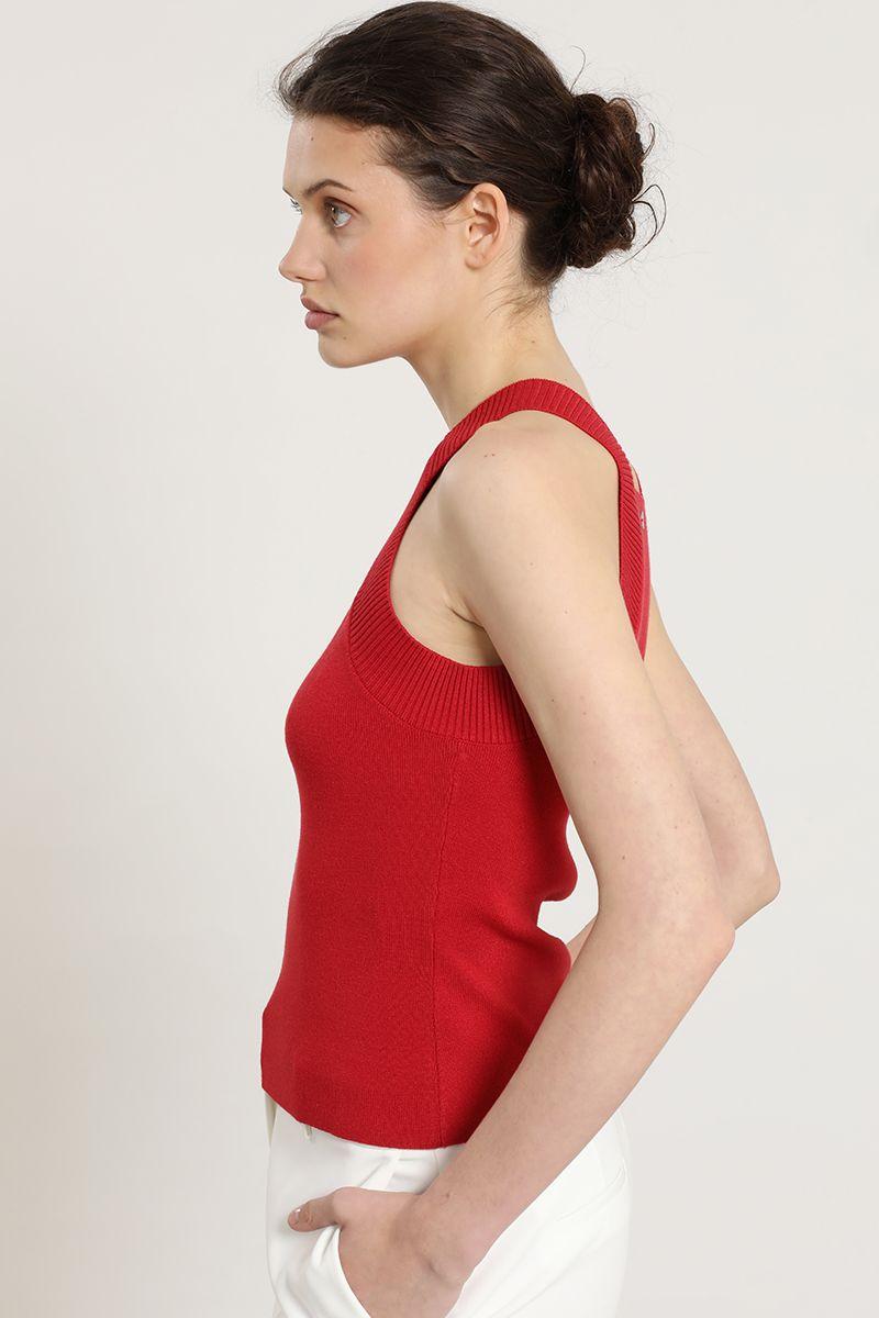 Top punto, halter, rojo Liola-5