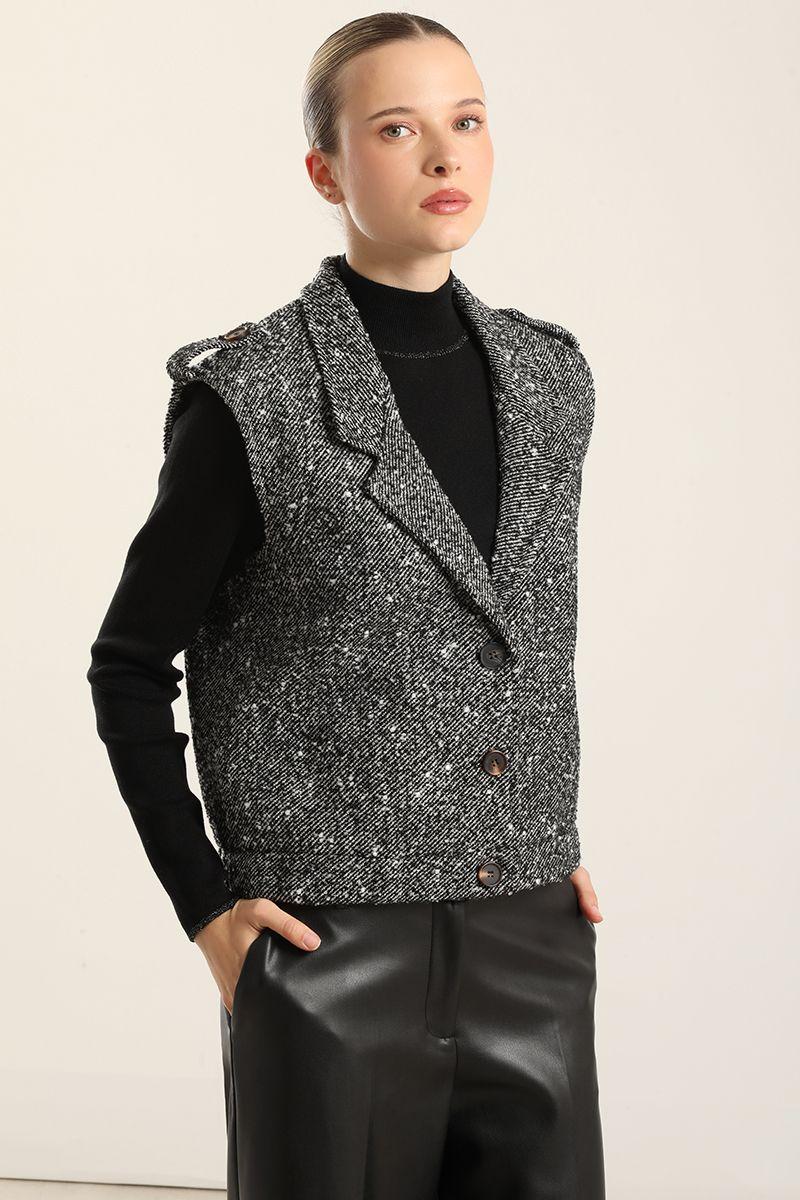 Chaqueta Sin Magas, Fantasia Negro Liola-0