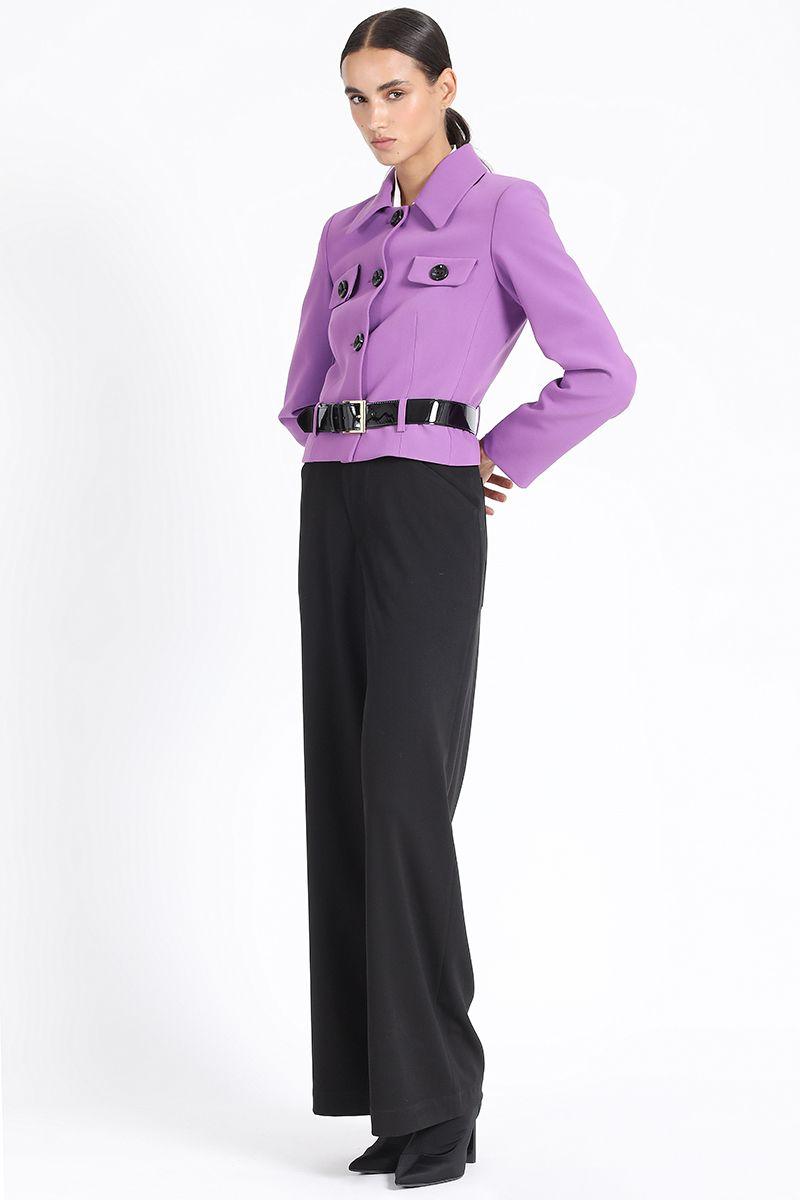 Chaqueta Corta Con Cinturon, Violeta Liola-1