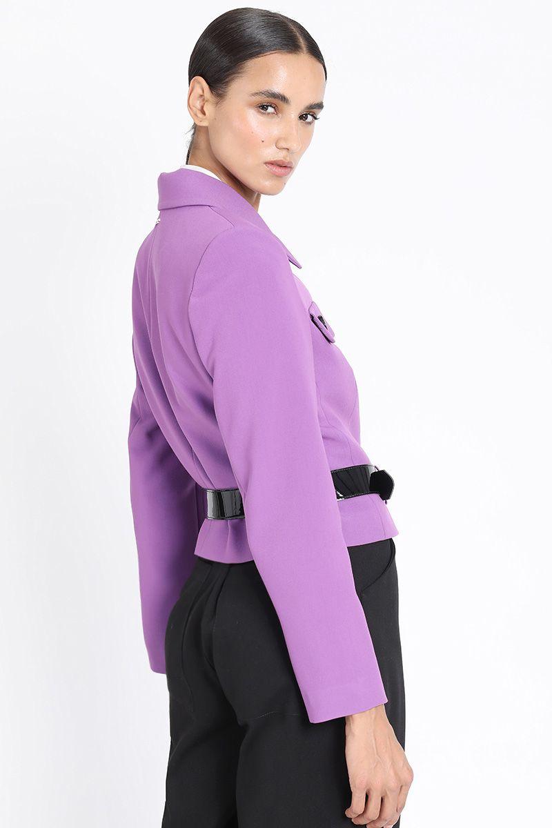 Chaqueta Corta Con Cinturon, Violeta Liola-2