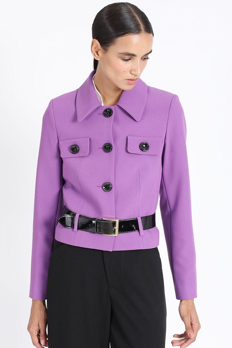 Chaqueta Corta Con Cinturon, Violeta Liola-4