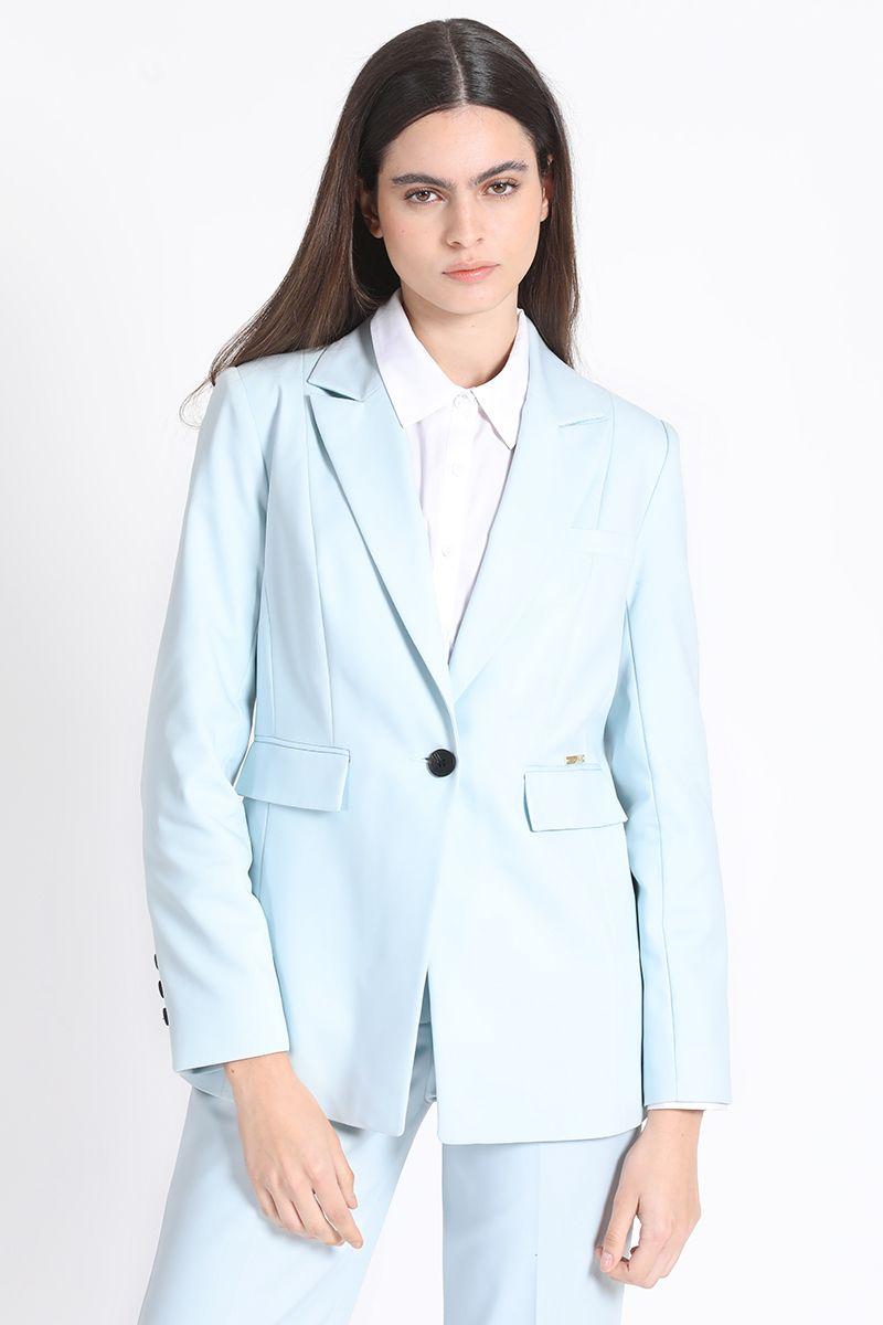 Blazer Entallado Celeste Liola-1