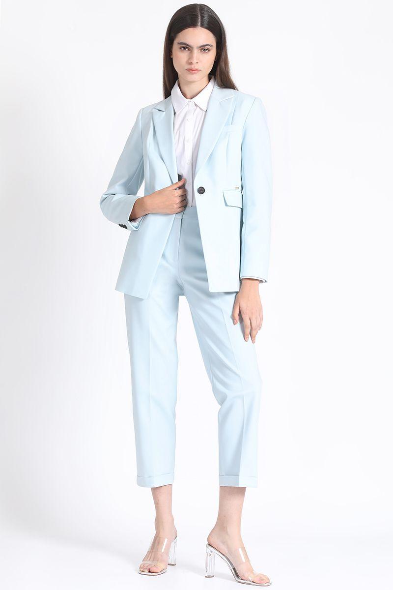 Blazer Entallado Celeste Liola-3