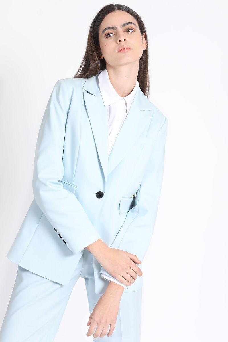 Blazer Entallado Celeste Liola-4