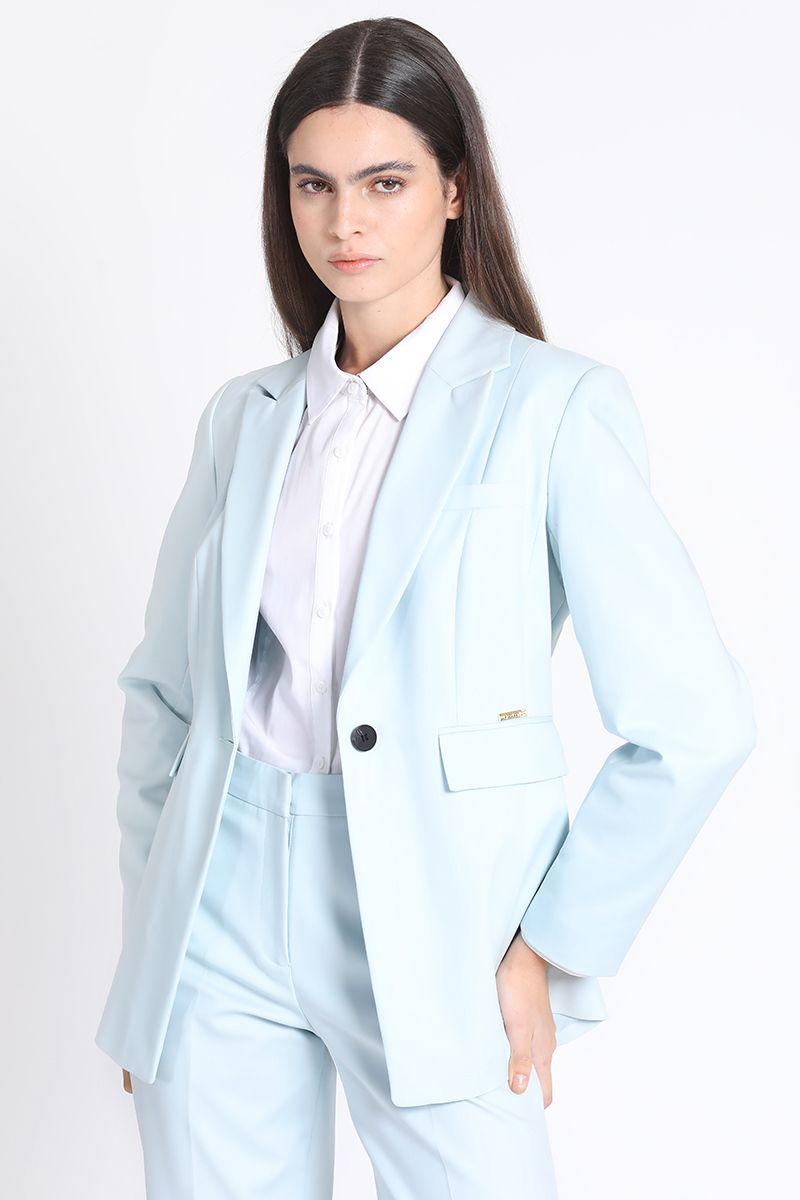 Blazer Entallado Celeste Liola-5