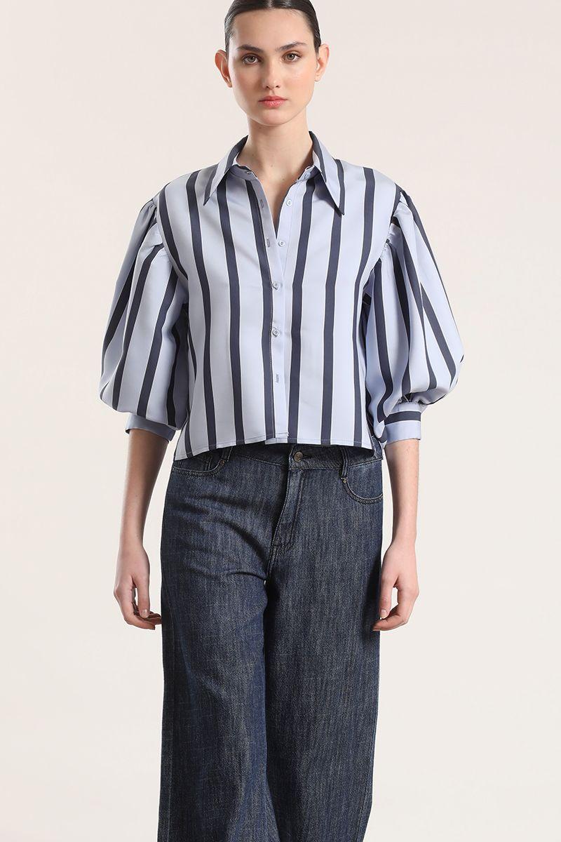 Blusa rayas Liola mujer azul-3