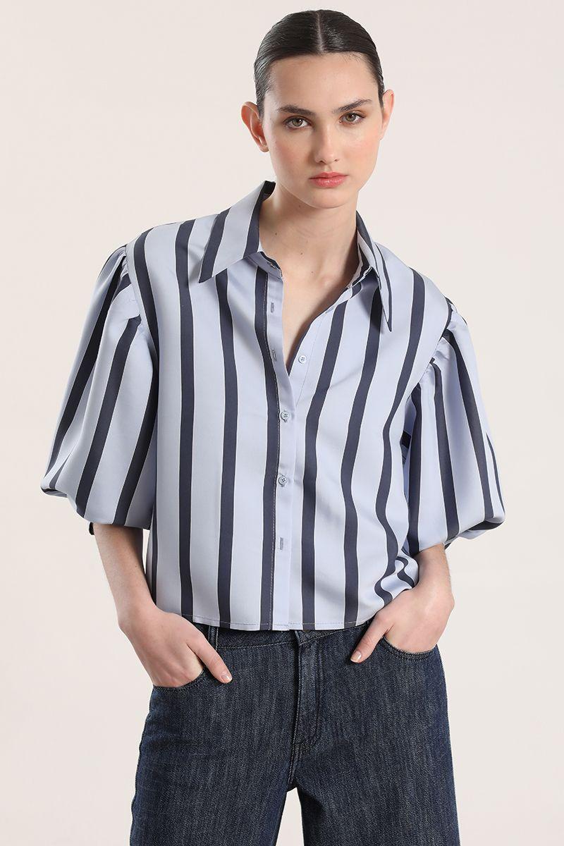 Blusa rayas Liola mujer azul-4