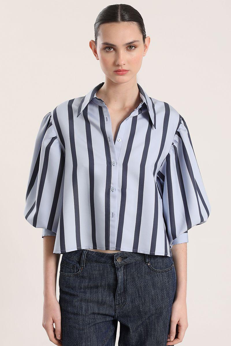 Blusa rayas Liola mujer azul-5