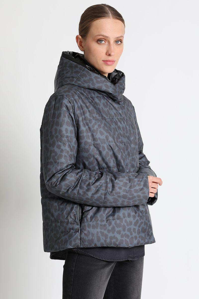 Parka Reversible Estampado Negro Liola-0