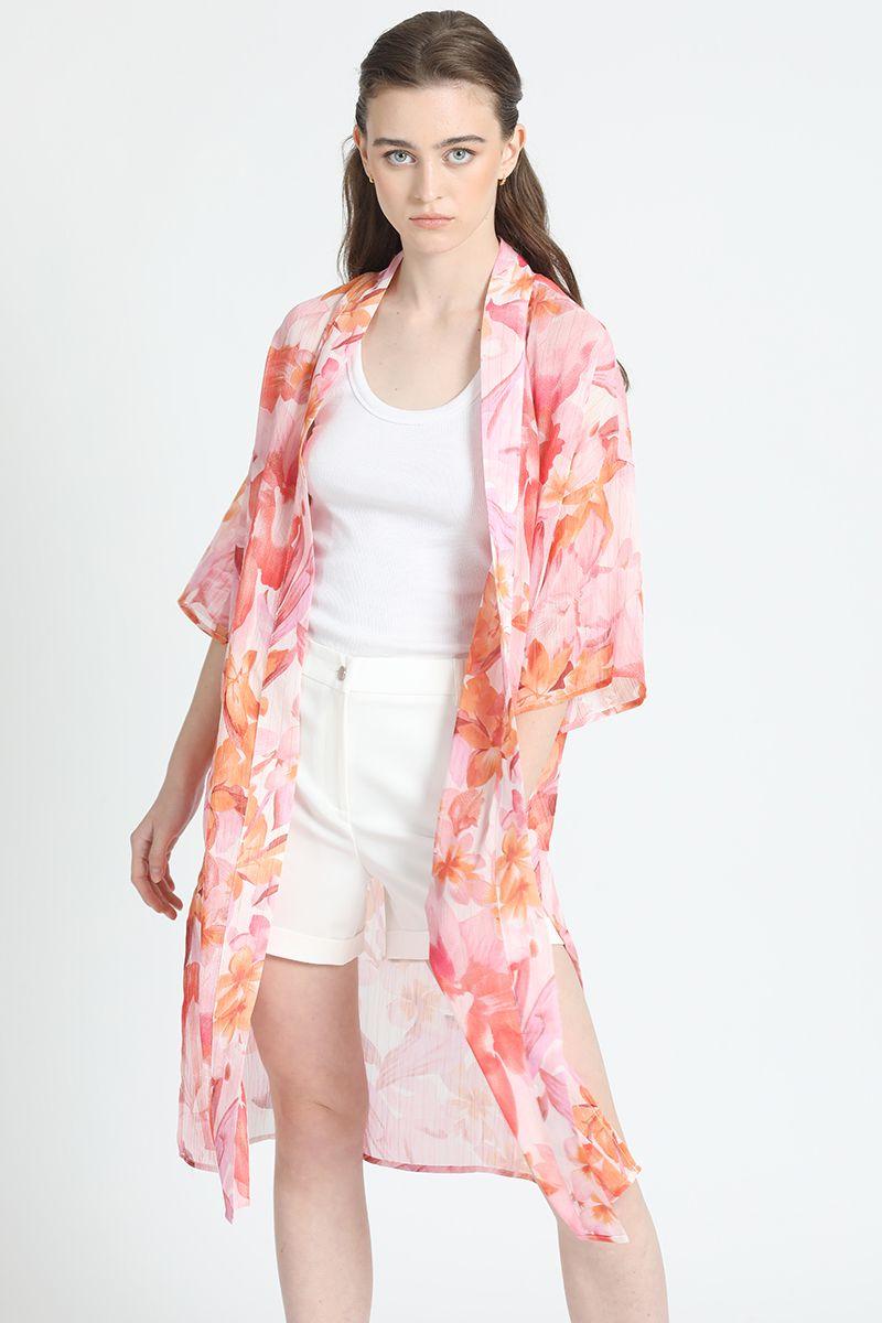 Kimono Estampado Rosa Liola-1