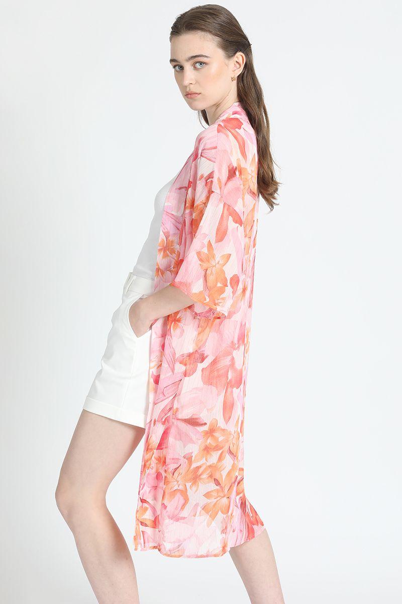 Kimono Estampado Rosa Liola-4