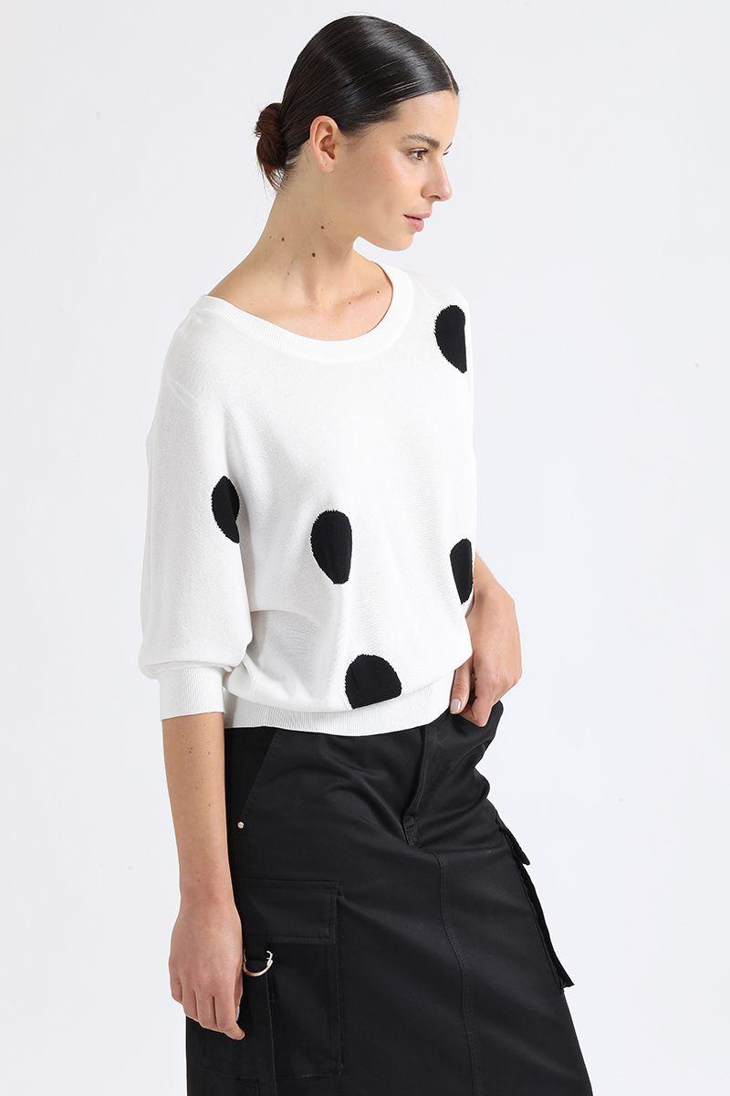 Tejido Punto Lunares, Crudo Liola-2