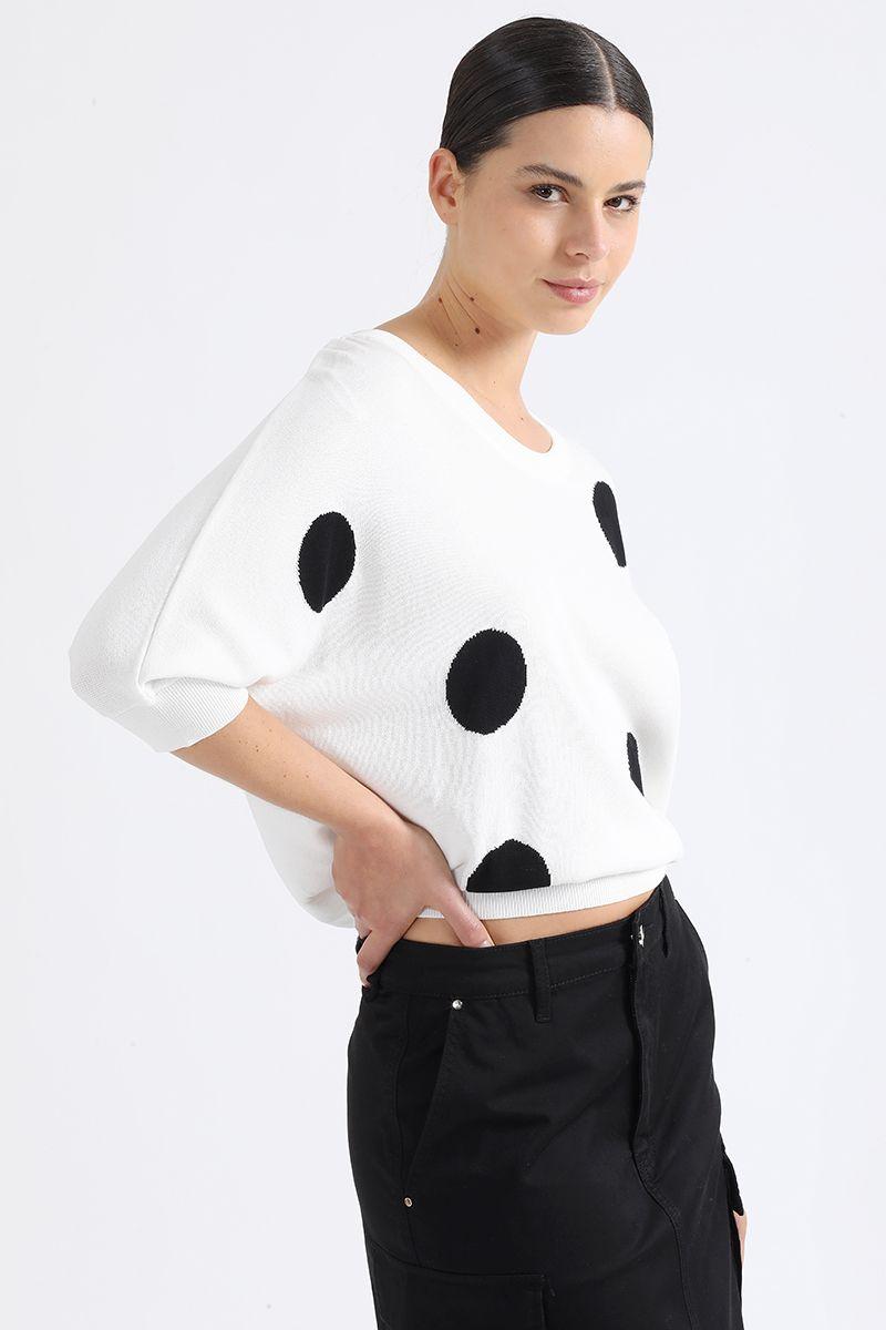 Tejido Punto Lunares, Crudo Liola-3