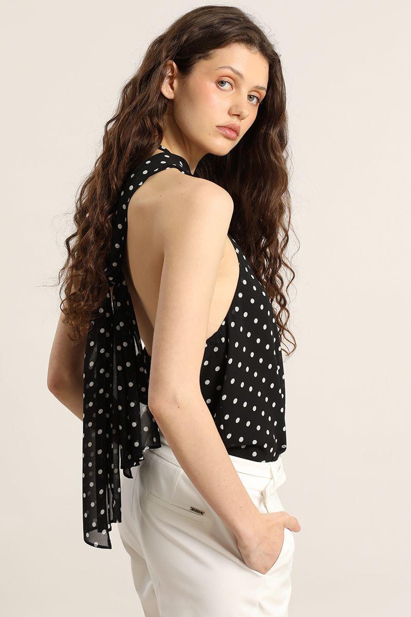 Top halter, lunares, negro Liola-5