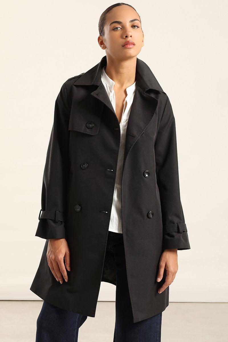 Trench Con Cinturon, Negro Liola-2