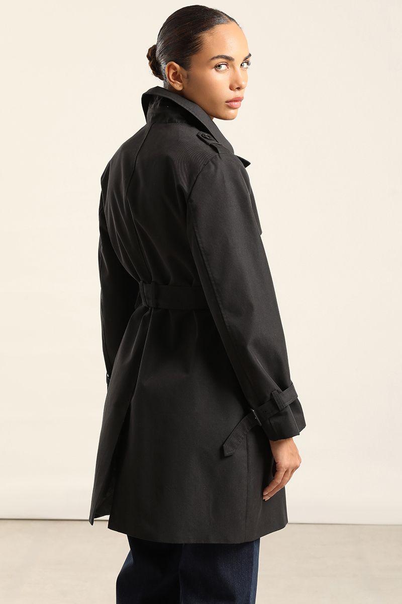 Trench Con Cinturon, Negro Liola-3