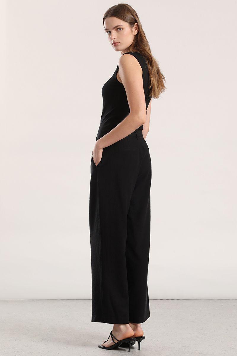 Pantalon straight mujer Liola negro-5