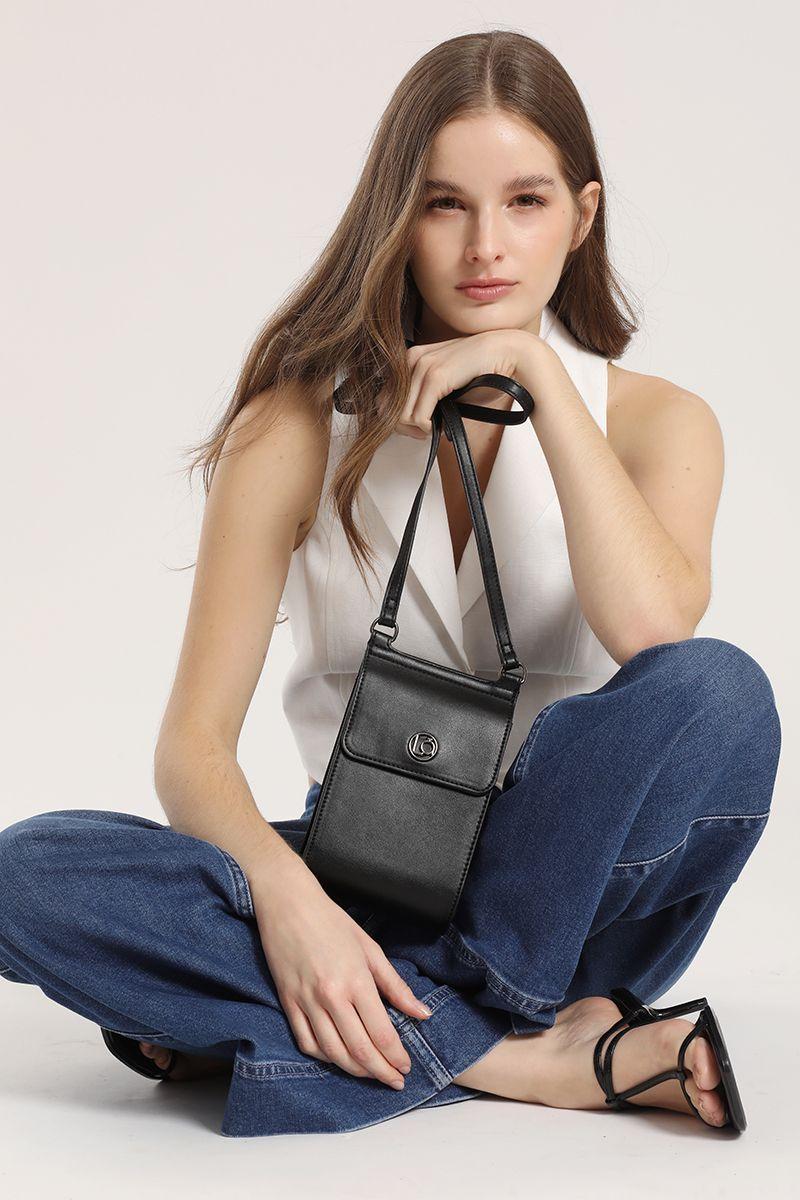 Bolso celular Liola mujer negro-4