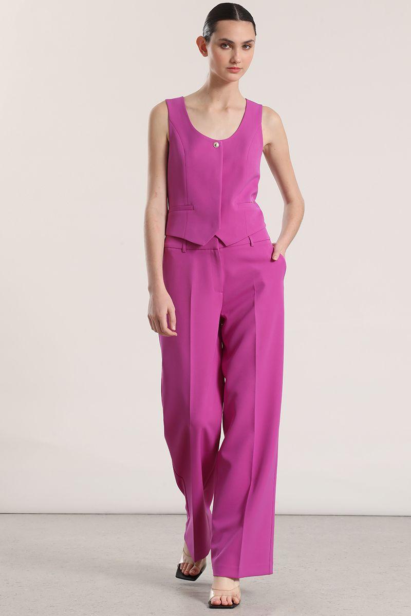 Pantalón recto liola mujer violeta-3
