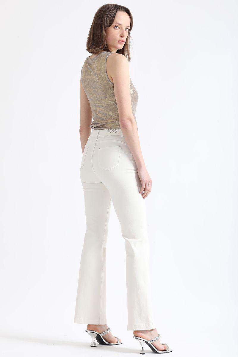 Jeans Color Bootcut Fit, Push Up, Tiro Medio, Crudo Liola-2