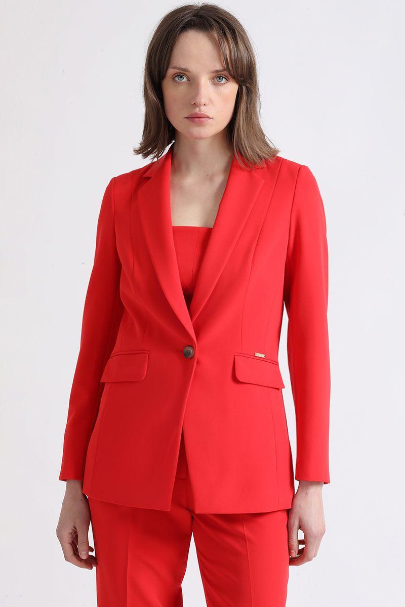 Blazer  Entallado, Rojo Liola-0