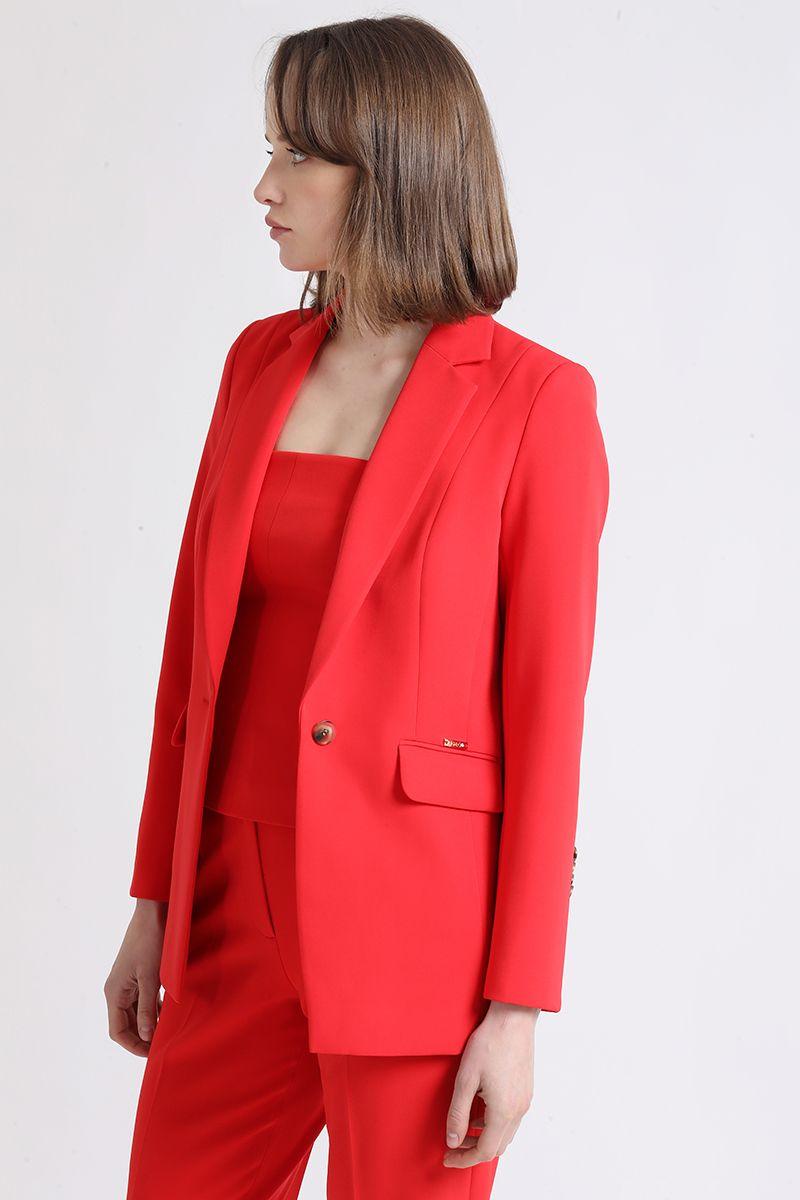 Blazer  Entallado, Rojo Liola-2