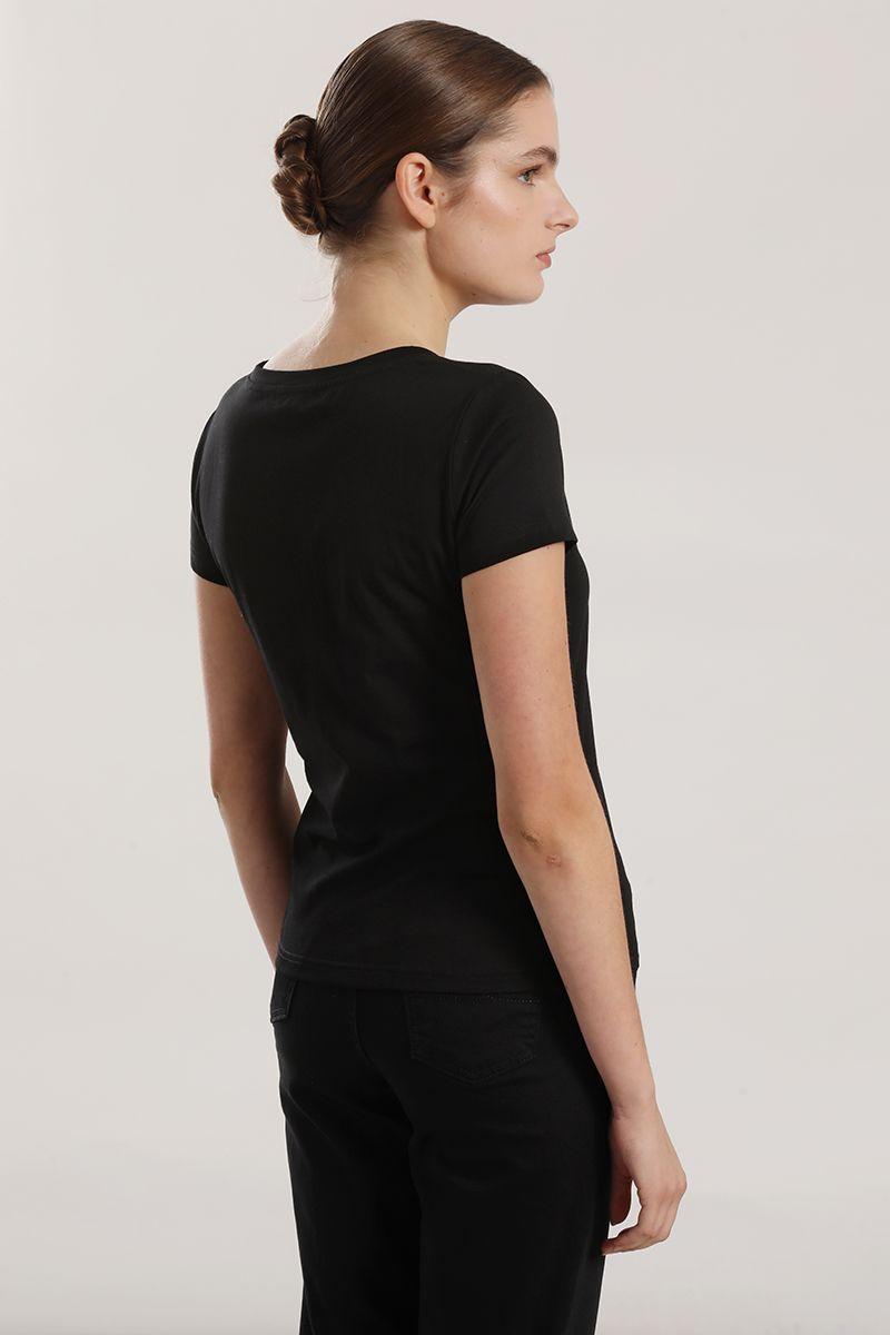 Polera algodon piton mujer Liola negro-4