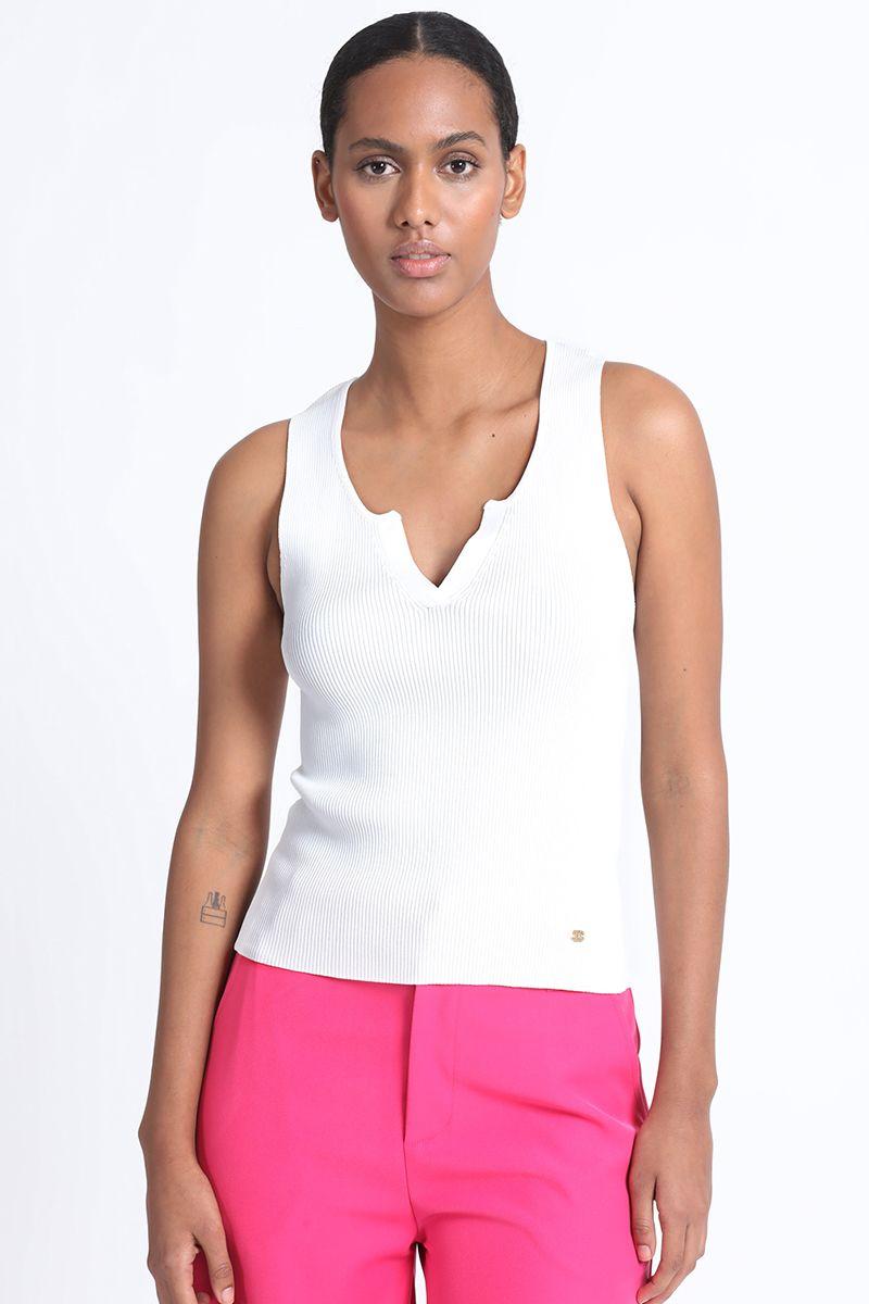 Top Tejido Mujer Crudo Liola-0