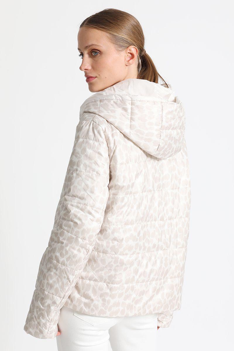 Parka Reversible Estampado Beige Liola-2