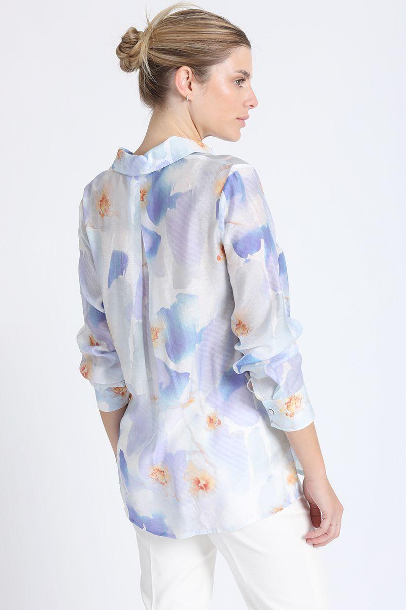 Camisa Estampado Acuarela Crudo Liola-2