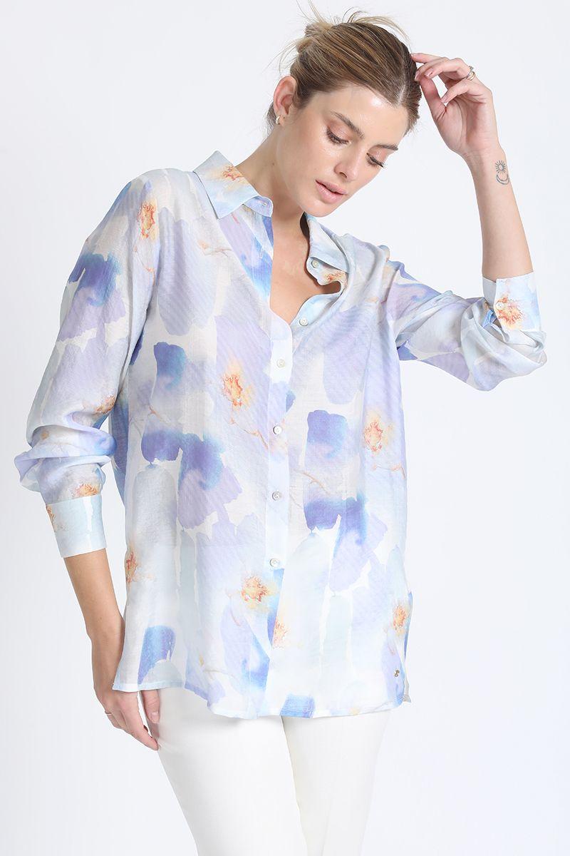 Camisa Estampado Acuarela Crudo Liola-4