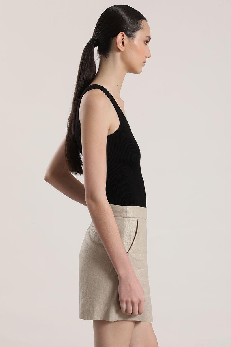Falda pantalón lino Liola mujer beige-3