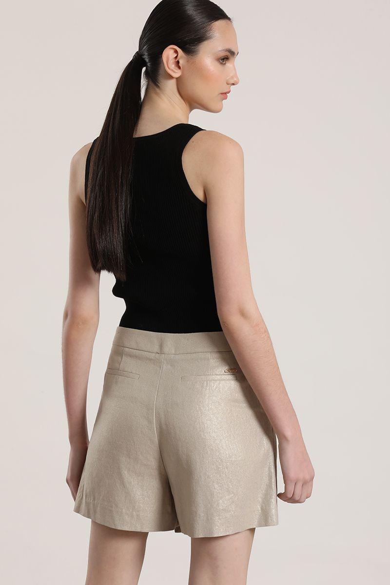 Falda pantalón lino Liola mujer beige-6