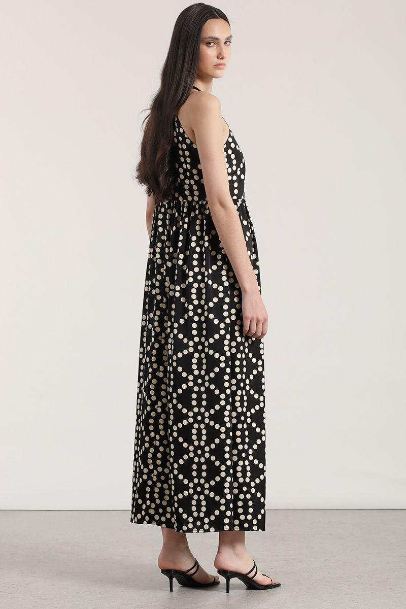 Vestido maxi puntos Liola mujer negro-5