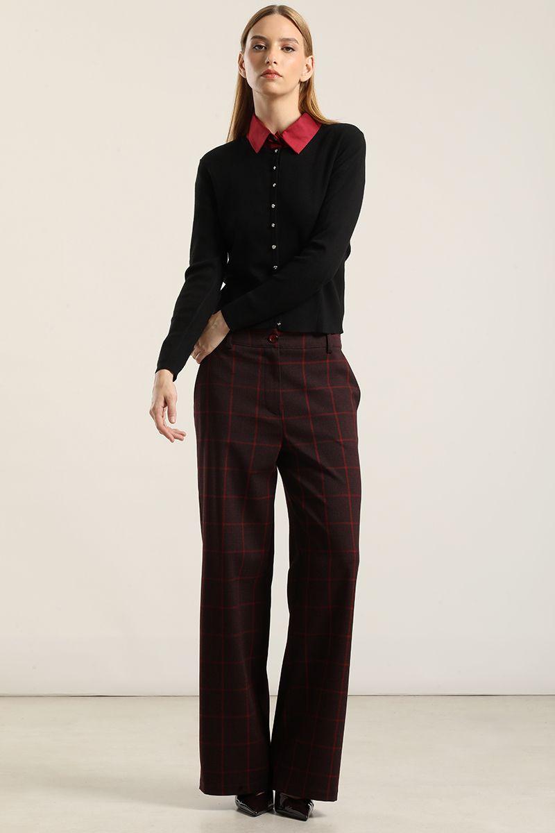 Cardigan basico punto, negro Liola-0