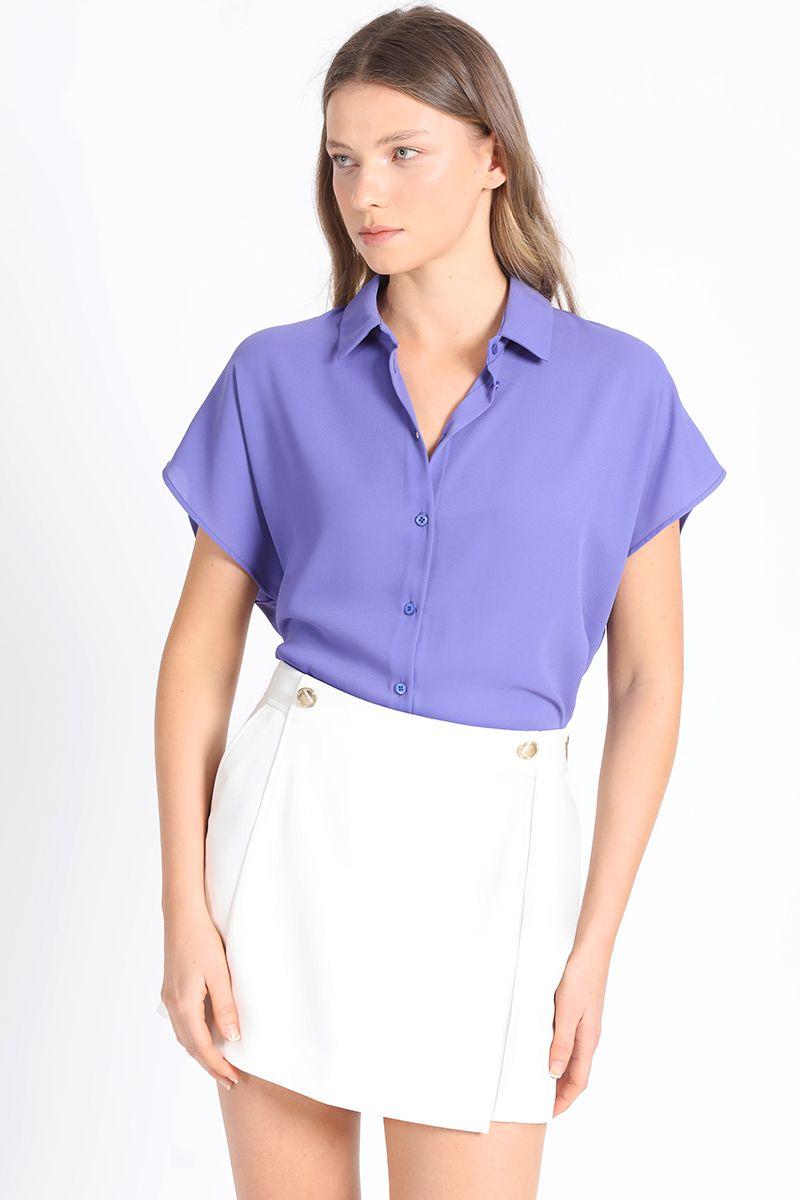 Blusa Amplia Manga Kimono, Lila Liola-3