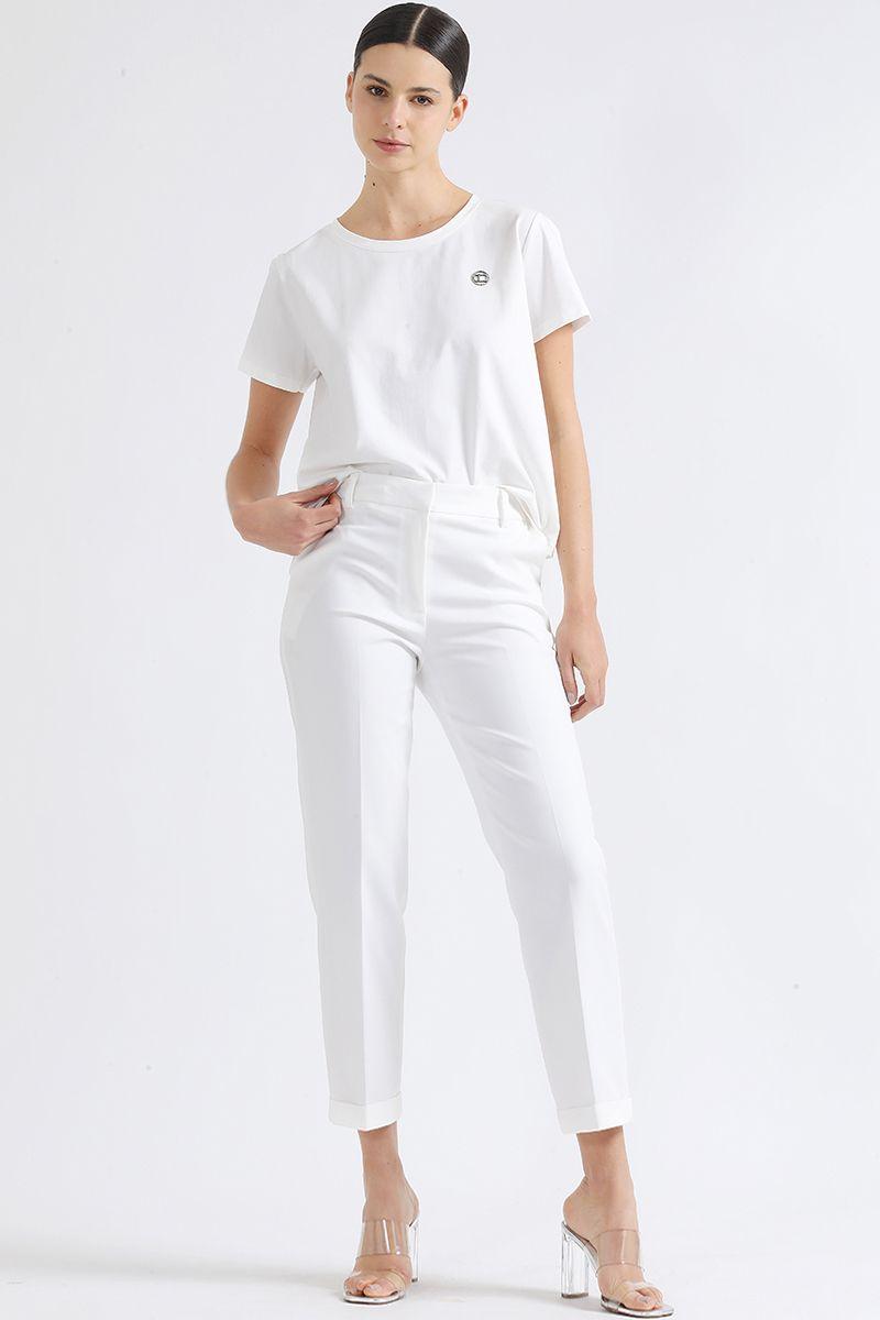 Polera Algodón Spandex, Logo Strass Liola, Crudo Liola-2