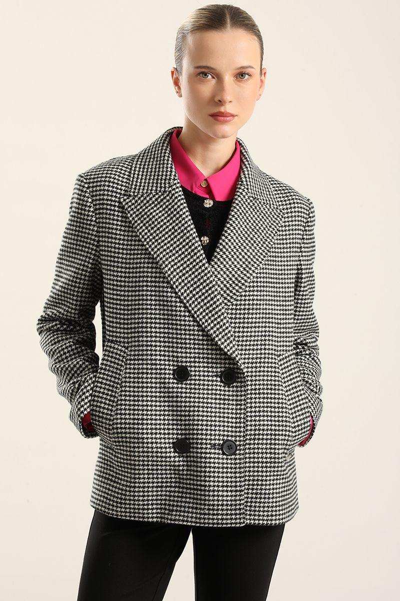 Chaqueta  Pied De Poule, Negro Liola-0