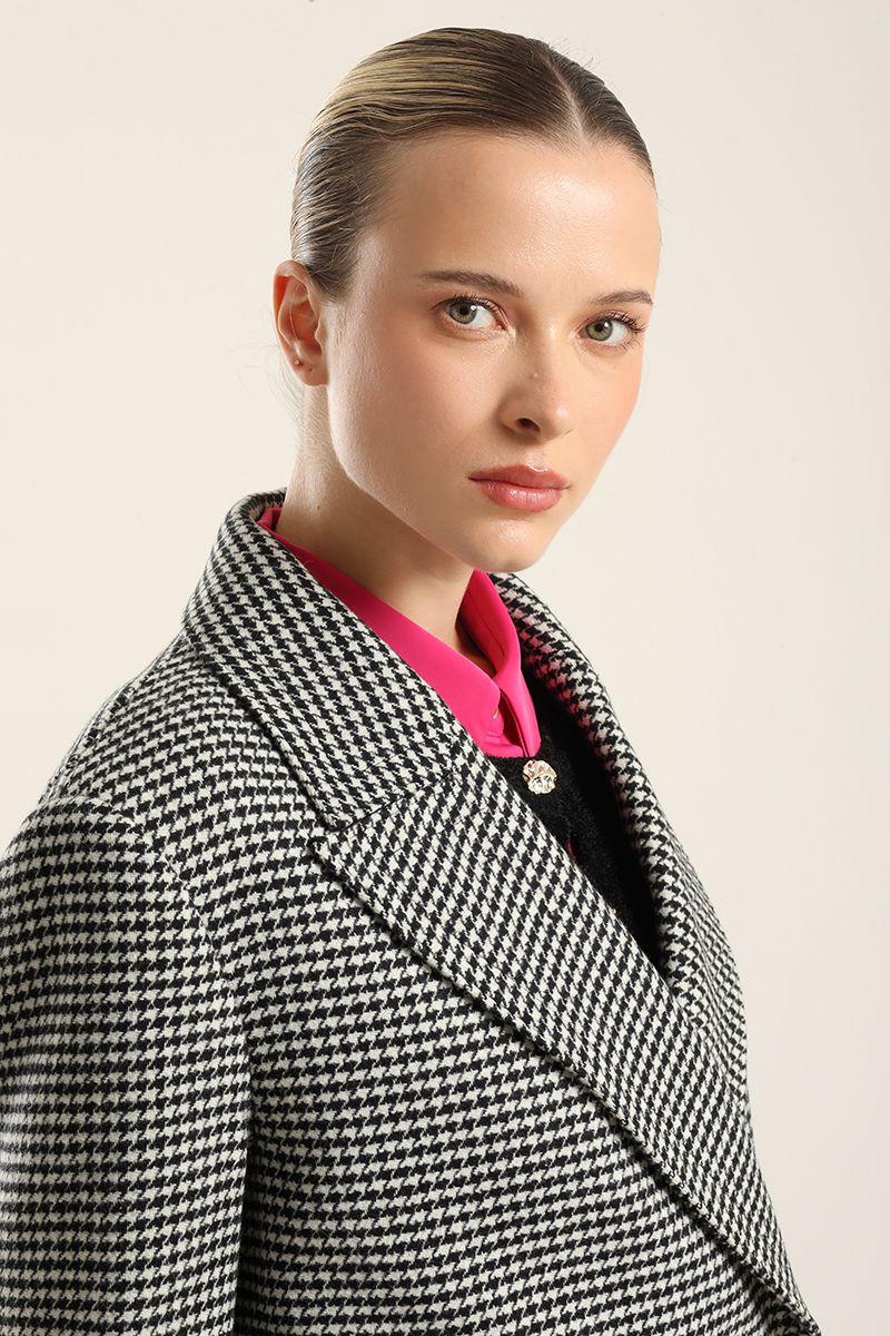 Chaqueta  Pied De Poule, Negro Liola-2