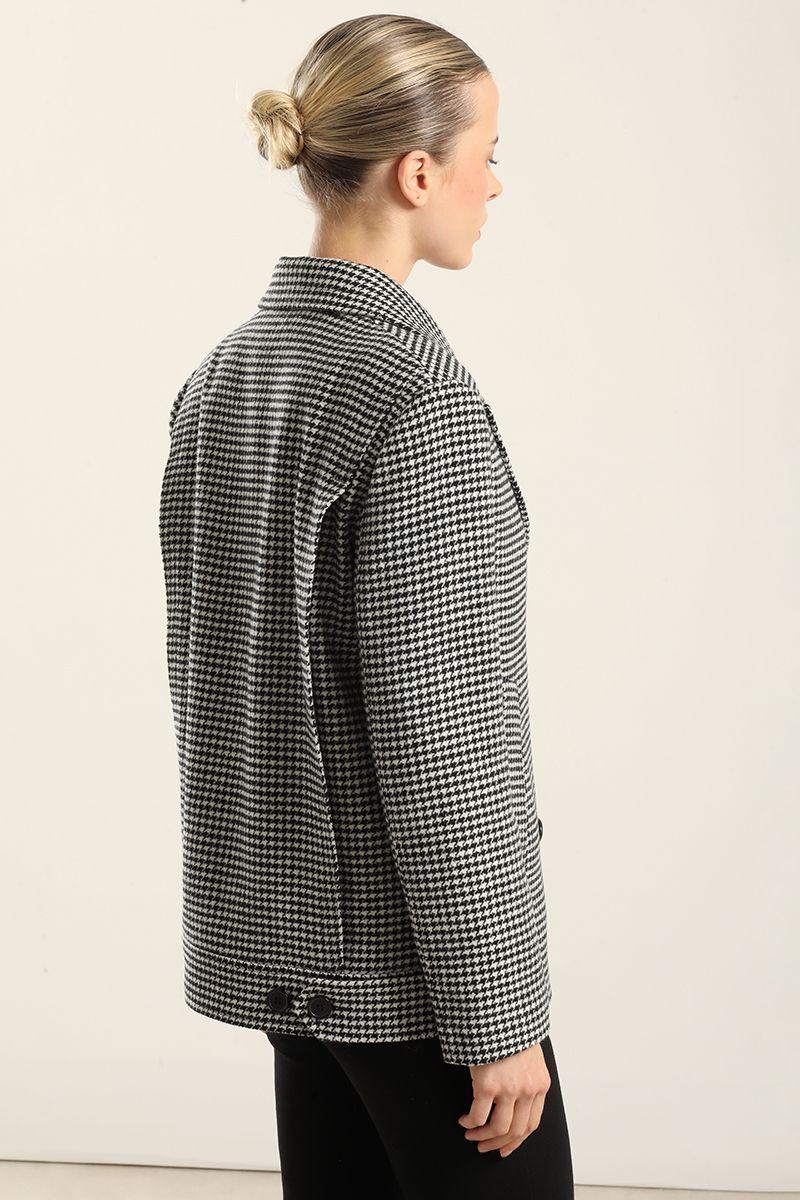 Chaqueta  Pied De Poule, Negro Liola-5