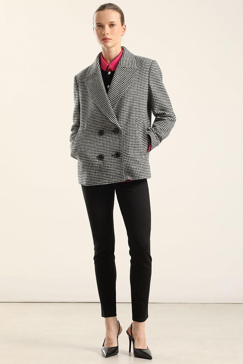 Chaqueta  Pied De Poule, Negro Liola-6