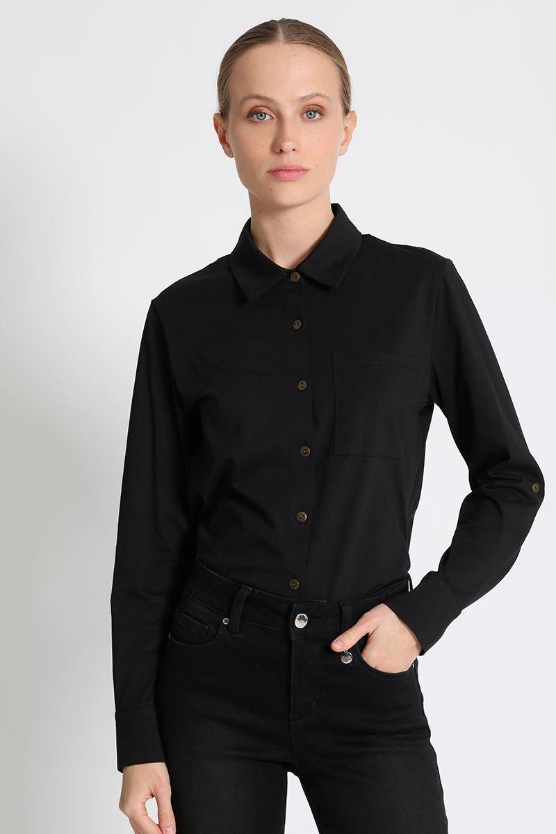 Blusa Camisera Mujer Negro Liola-3