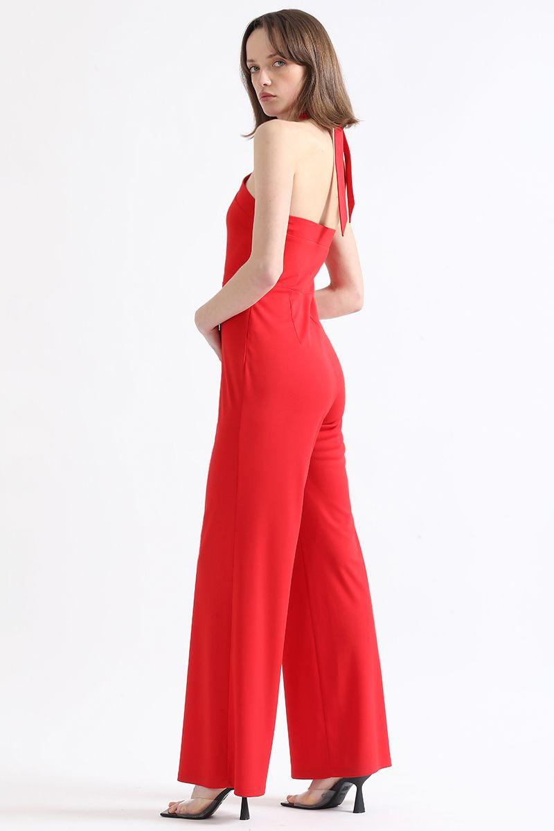 Enterito Recto Halter, Rojo Liola-0